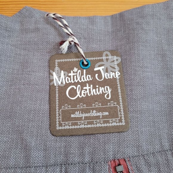 Matilda Jane L Gray Zippered Skirt Pockets Modest HARRIET You and Me - Picture 10 of 10